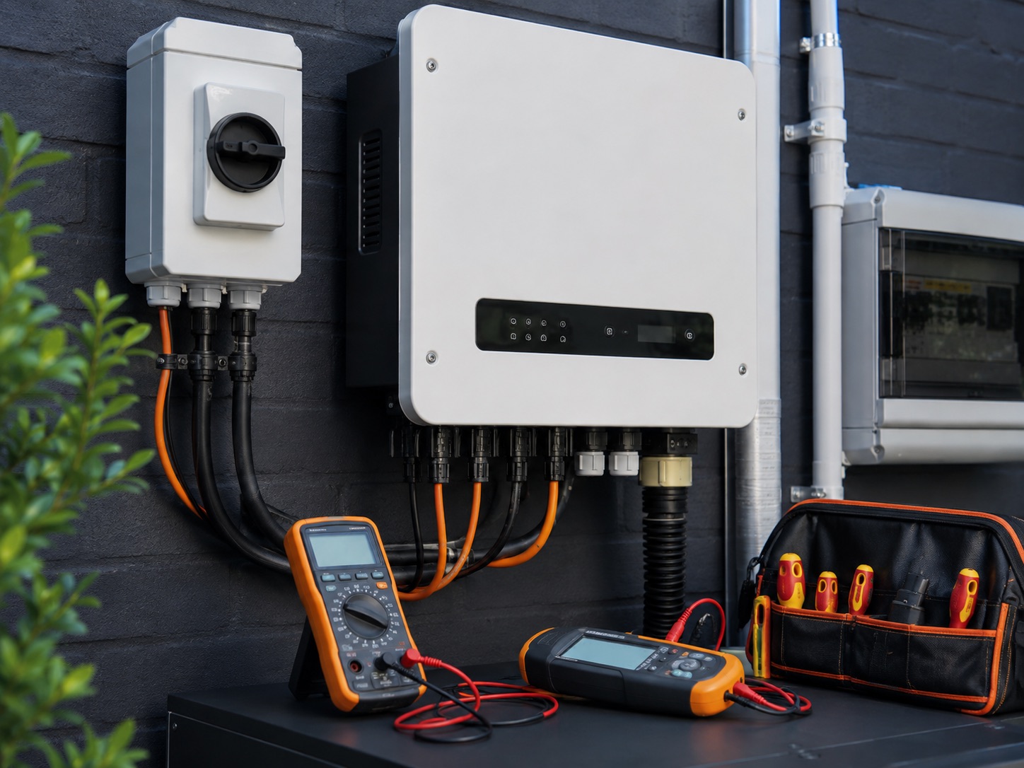 Solar PV inverter, isolator and electrical diagnostic equipment