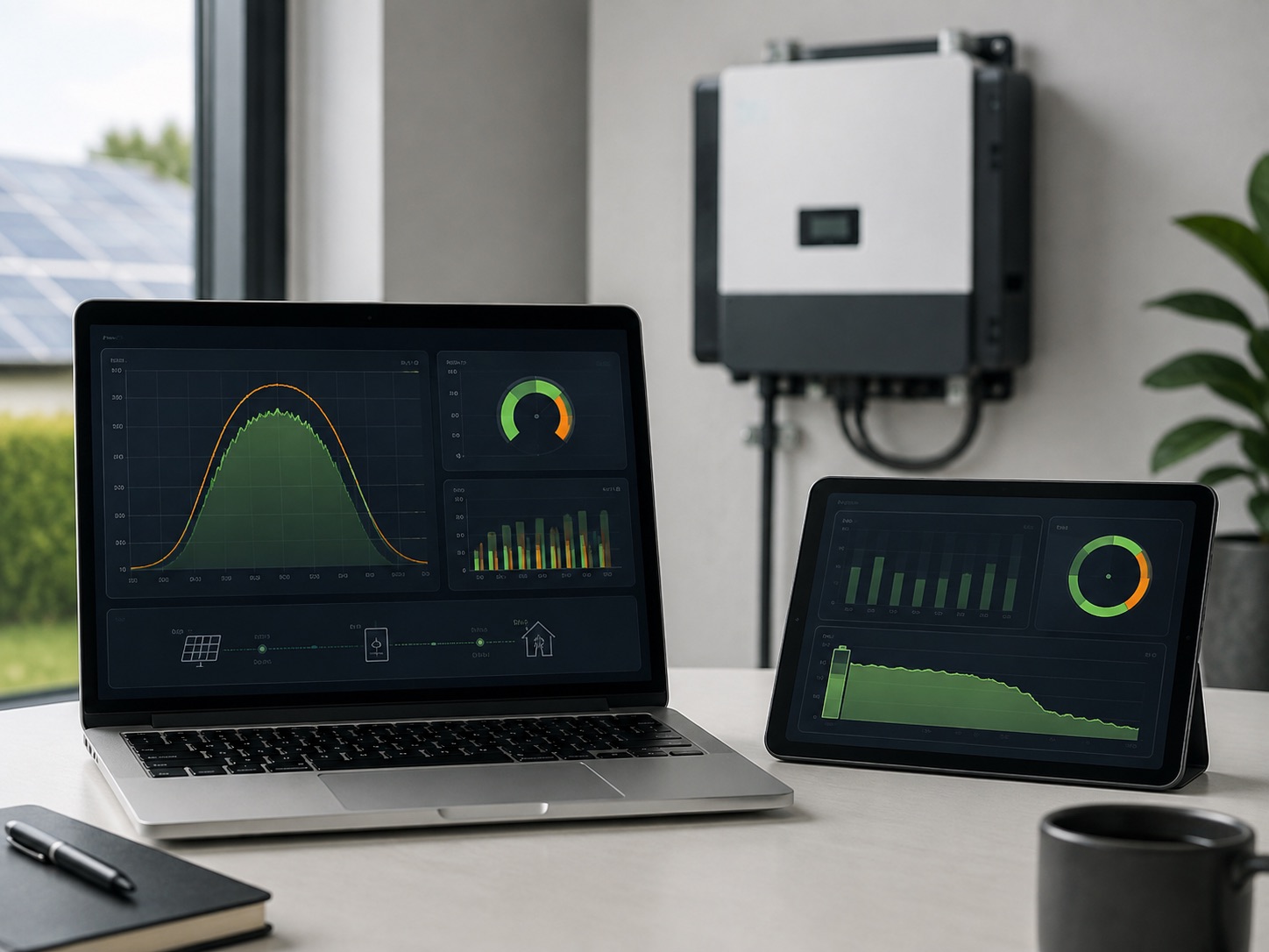 Remote solar PV production and battery monitoring dashboard